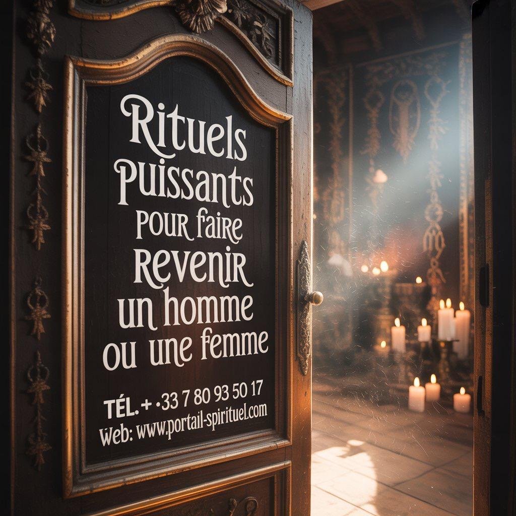 Rituels puissants pour faire revenir un homme ou une femme grâce à la magie spirituelle.