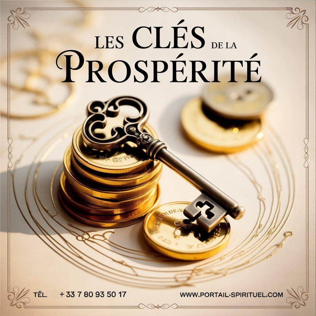 Symboles spirituels représentant Les Clés de la Prospérité pour une vie abondante