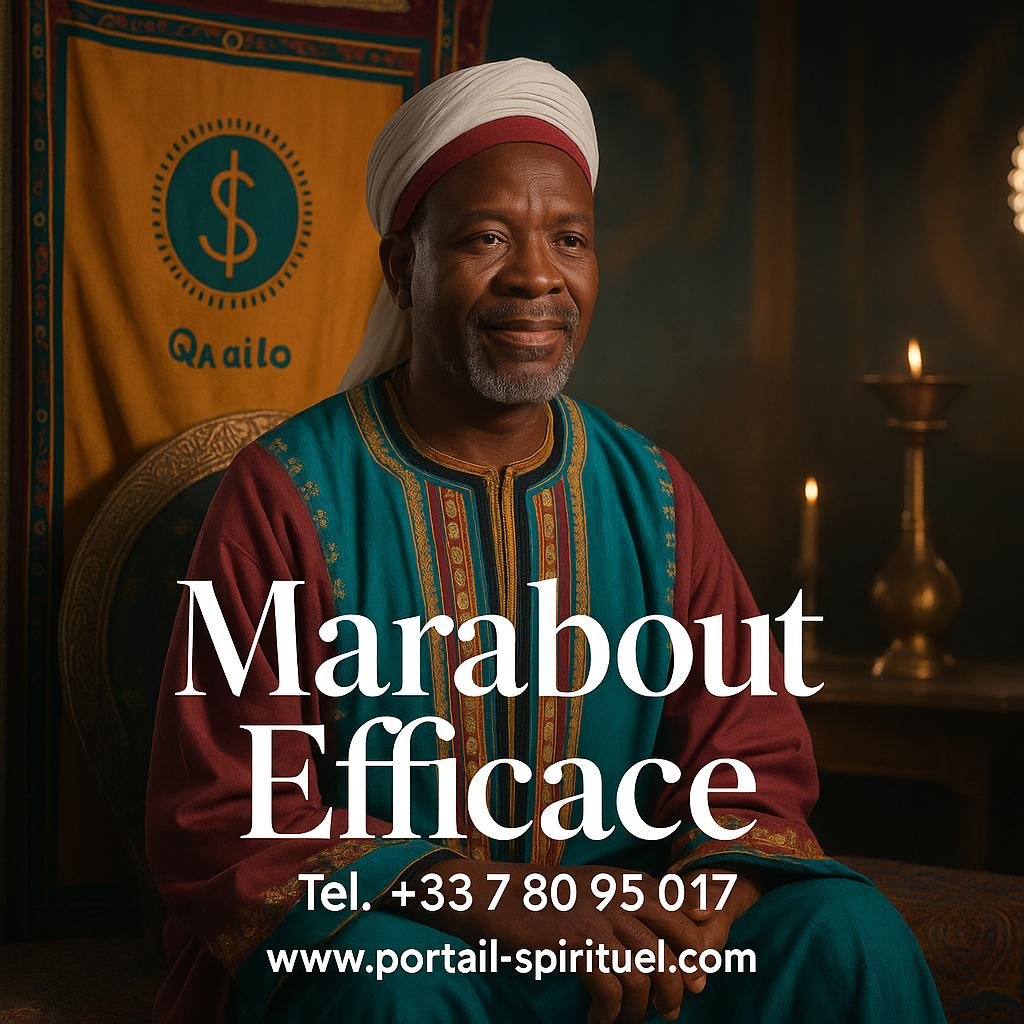Maître ADOMAHOU, marabout efficace du Portail Spirituel, en pleine séance de rituel spirituel.