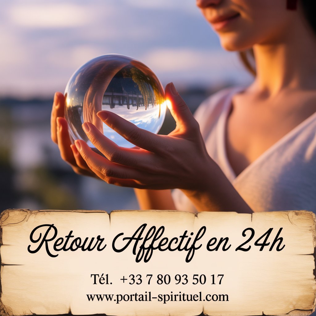 Cérémonie spirituelle de retour affectif en 24H menée par un marabout du Portail Spirituel, avec photo et bougies.