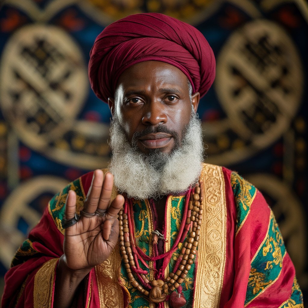 Marabout du Portail Spirituel préparant un bain de chance