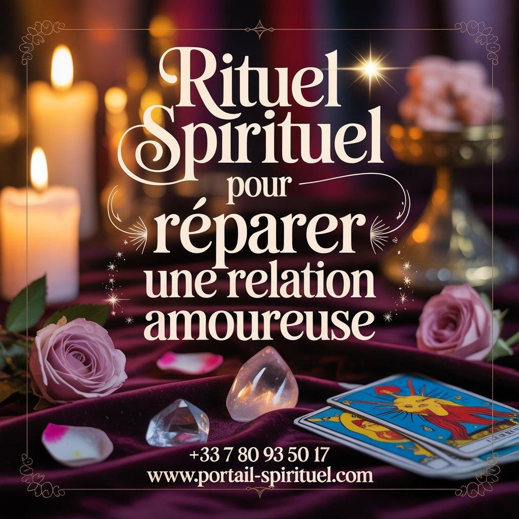 Rituel spirituel pour réparer une relation amoureuse avec bougie symbolisant la réconciliation du couple