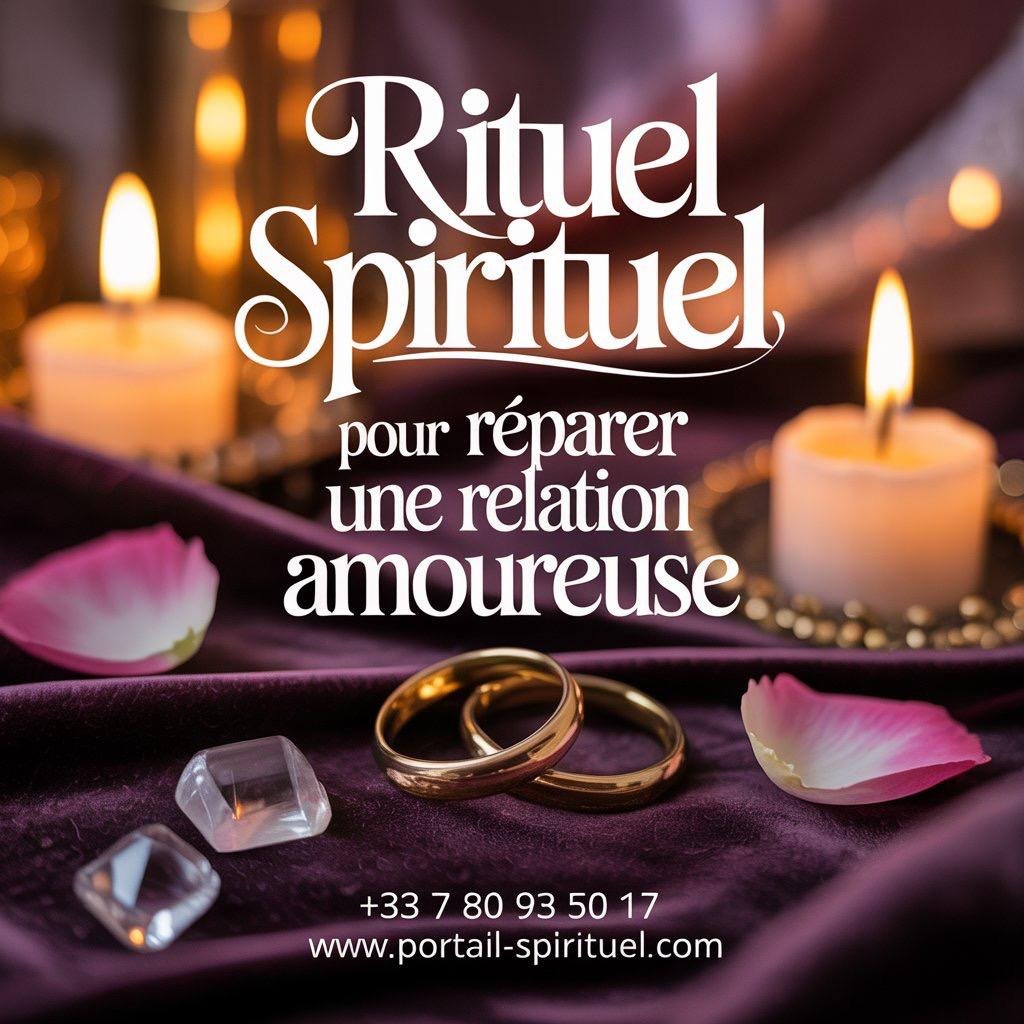 Rituel spirituel pour réparer une relation amoureuse et retrouver l’harmonie dans le couple.